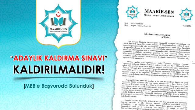 “Adaylık Kaldırma Sınavı” Kaldırılmalıdır