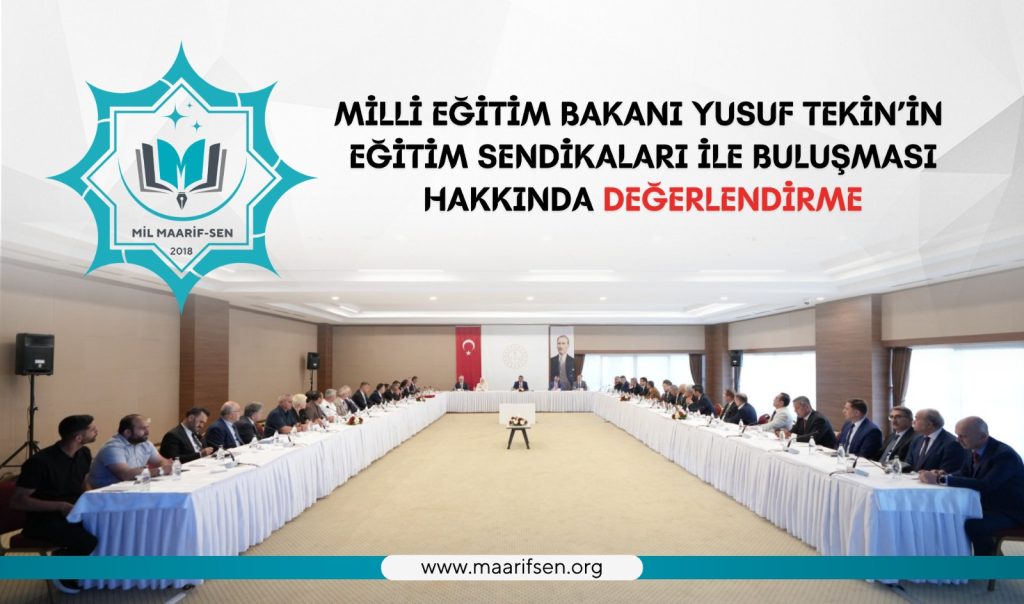 BAKAN TEKİN’İN EĞİTİM SENDİKALARI İLE BULUŞMASI HAKKINDA