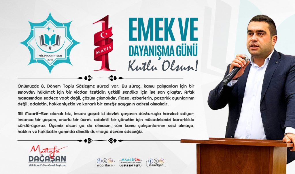 1 Mayıs Emek ve Dayanışma Günü Kutlu Olsun !