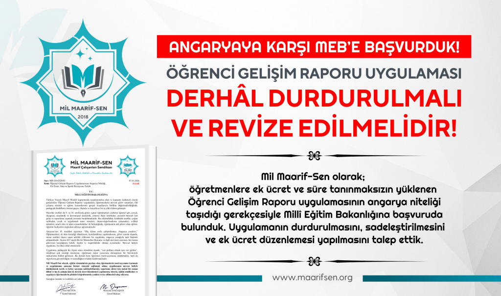 ÖĞRENCİ GELİŞİM RAPORU UYGULAMASI DERHÂL DURDURULMALI VE REVİZE EDİLMELİDİR!