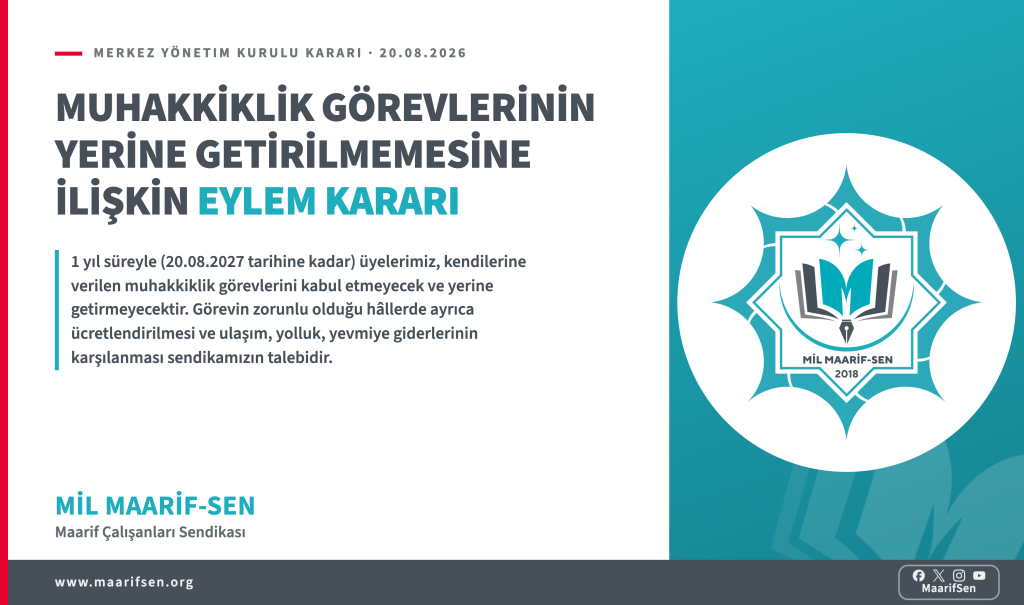 Okul Yöneticisi Muhakkik Değildir: Muhakkiklik Görevlendirmelerine Karşı 1 Yıllık Eylem Kararımız