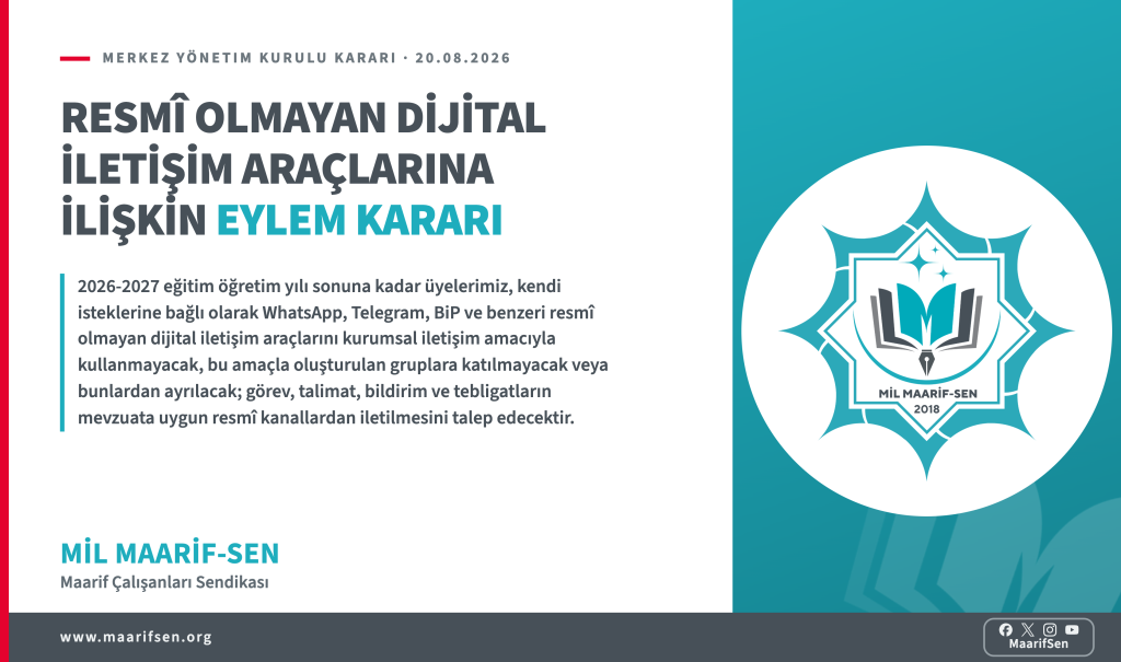 Özel Hayatın Gizliliği ve KVKK Güvencemizdir: WhatsApp ve Dijital Mesajlaşma Grupları Dayatmasına Karşı Eylem Kararımız!